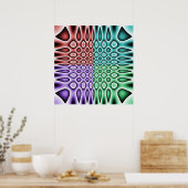 Affiche 52x52 ou plus petite, Cercles abstraits et (Cuisine)