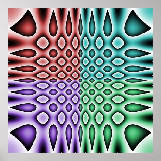 Affiche 52x52 ou plus petite, Cercles abstraits et (Devant)