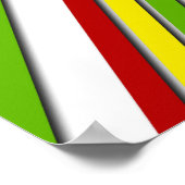 Affiche 52x52 ou plus petite, rayures rasta, diago (Coin)