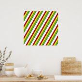 Affiche 52x52 ou plus petite, rayures rasta, diago (Cuisine)