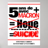 affiche 5 ans de plus Macron Suicide (Devant)