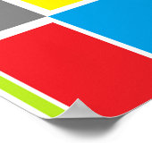 Affiche A3 Blocs Colorés Vibes Positives (Coin)