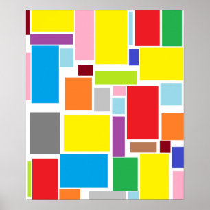 Affiche A3 Blocs Colorés Vibes Positives