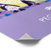 Affiche A3 de John Dyer. Peckish Penguins (Coin)