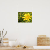 Affiche A3 Fleur Jaune Bonheur (Cuisine)