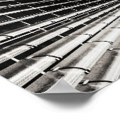 Affiche A4 Noir et Blanc de Bâtiment Industriel (Coin)