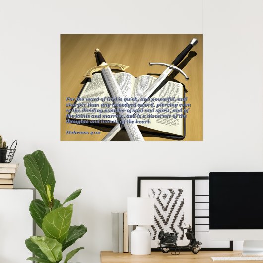 Affiche à deux épées (Bureau à domicile)