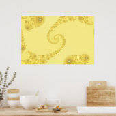 Affiche à double spirale en or jaune (Cuisine)