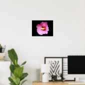Affiche à l'Hibiscus Rose (Bureau à domicile)