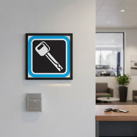 Affiche à l'icône de clé