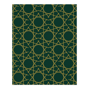 Affiche à motif géométrique émeraude de Byzance