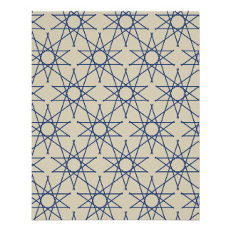 Affiche à motif géométrique Lapis de Babylone