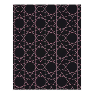 Affiche à motif géométrique Rose Obsidienne