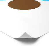 Affiche à motif moderne avec des points turquoise, (Coin)