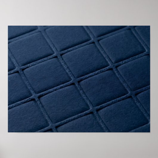 Affiche à texture quadrillée en creux Deep Blue (Devant)