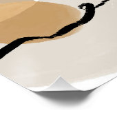 AFFICHE À THÈME ART BEIGE ABSTRAIT (Coin)