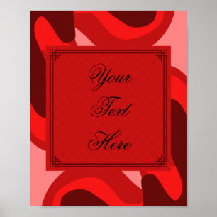 Affiche à thème rouge pour les événements