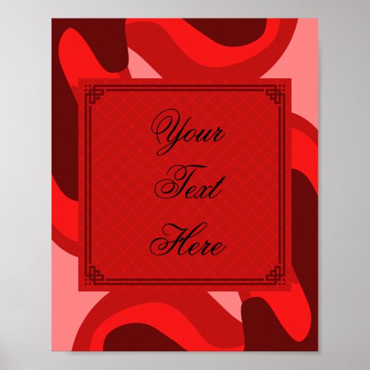 Affiche à thème rouge pour les événements (Devant)