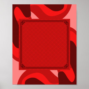 Affiche à thème rouge pour les événements