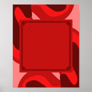 Affiche à thème rouge pour les événements