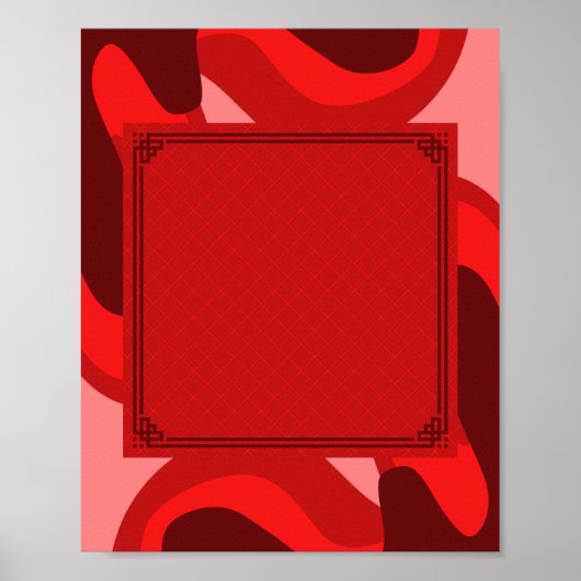 Affiche à thème rouge pour les événements (Devant)