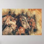 affiche à trois chevaux (Devant)