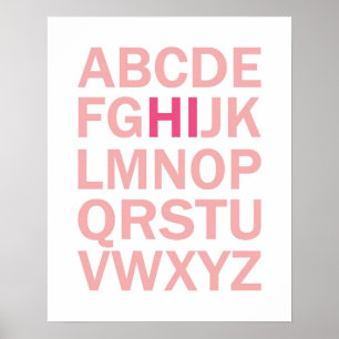 Affiche ABC avec HI en couleurs gras