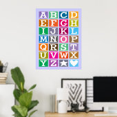 Affiche ABC (Bleu) (Bureau à domicile)