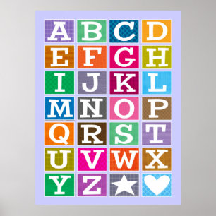 Affiche ABC (Bleu)