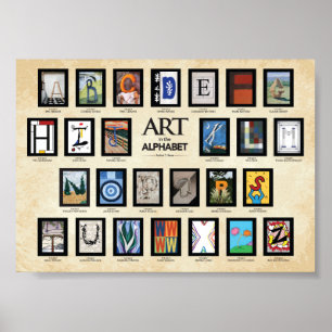 Affiche ABC - L'art dans l'alphabet