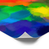 affiche Abstrait coloré pinceau (Coin)