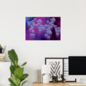 Affiche Abstrait dans Purples (Bureau à domicile)