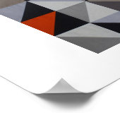 Affiche - Abstrait géométrique triangle orange (Coin)