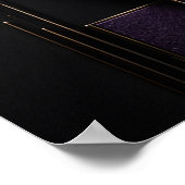 Affiche abstraite 3D Luxe Violet de Minuit (Coin)