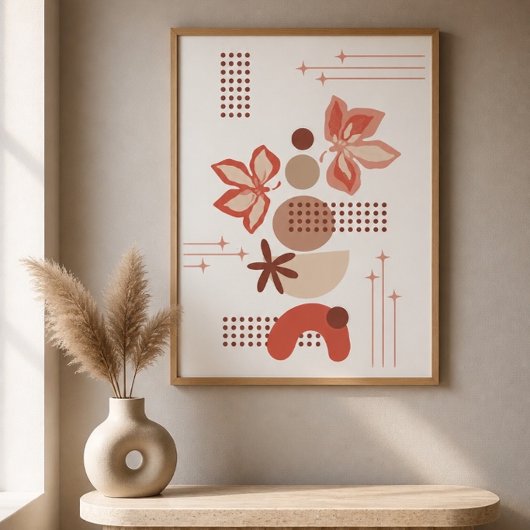 Affiche Abstraite Botanique Minimaliste