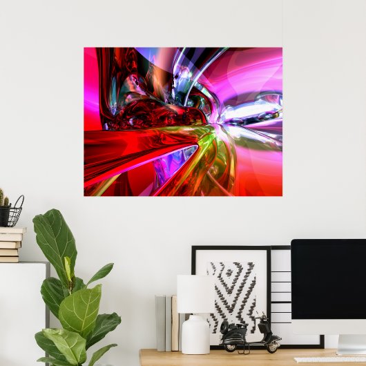 Affiche Abstraite Couleur de Runaway (Bureau à domicile)