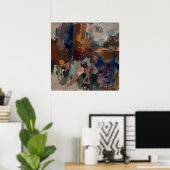 Affiche abstraite de champ de couleur lunatique (Bureau à domicile)