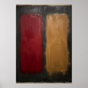 Affiche abstraite de champ de couleur   Rouge insp