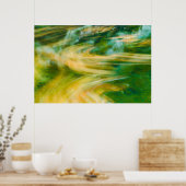 Affiche Abstraite de Flux de Couleurs Naturelles (Cuisine)