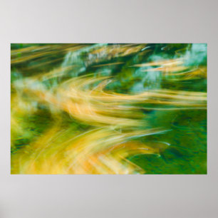 Affiche Abstraite de Flux de Couleurs Naturelles