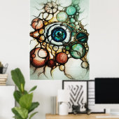 Affiche Abstraite de Perception Oculaire Neurograp (Bureau à domicile)