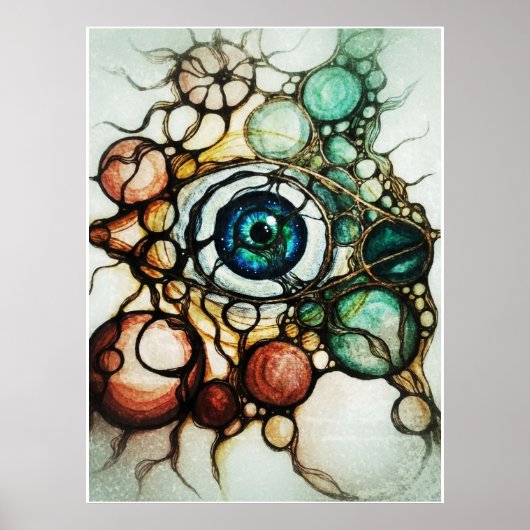 Affiche Abstraite de Perception Oculaire Neurograp (Devant)