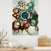 Affiche Abstraite de Perception Oculaire Neurograp (Cuisine)