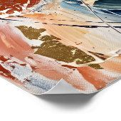 Affiche Abstraite Énergie Esprit Orange Bleu (Coin)