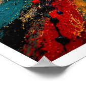 Affiche Abstraite Explosion de Couleurs (Coin)
