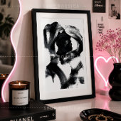 Affiche Abstraite Femme Silhouette Noir & Blanc