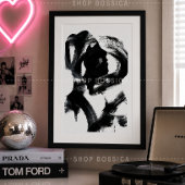 Affiche Abstraite Femme Silhouette Noir & Blanc