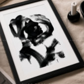 Affiche Abstraite Femme Silhouette Noir & Blanc