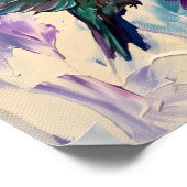 Affiche Abstraite Fleurie Violette (Coin)