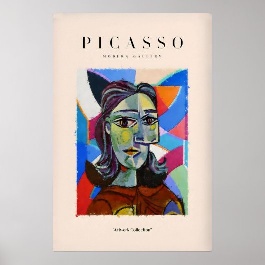 Affiche Abstraite Fragmentée Portrait de Femme de  (Devant)